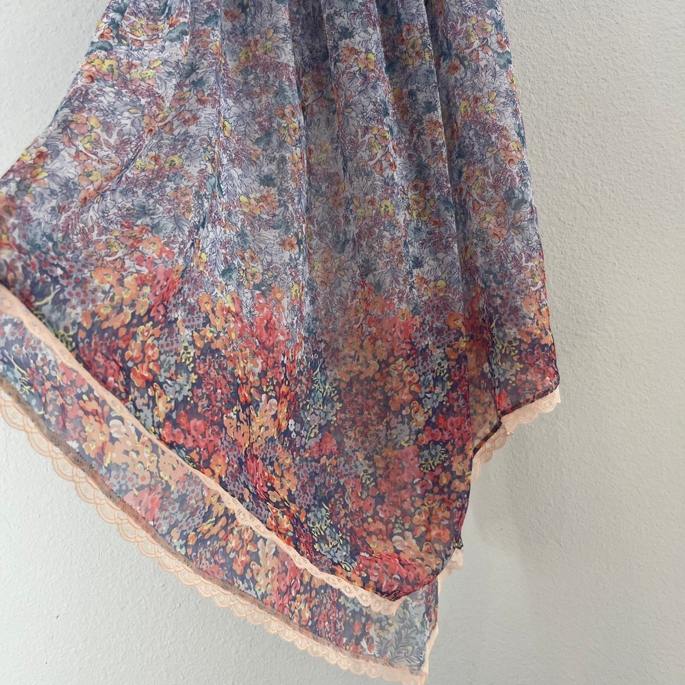 Vintage Victoria's Secret Babydoll Dress M Sheer Floral Halter Coquette Fairy - Picture 7 of 16